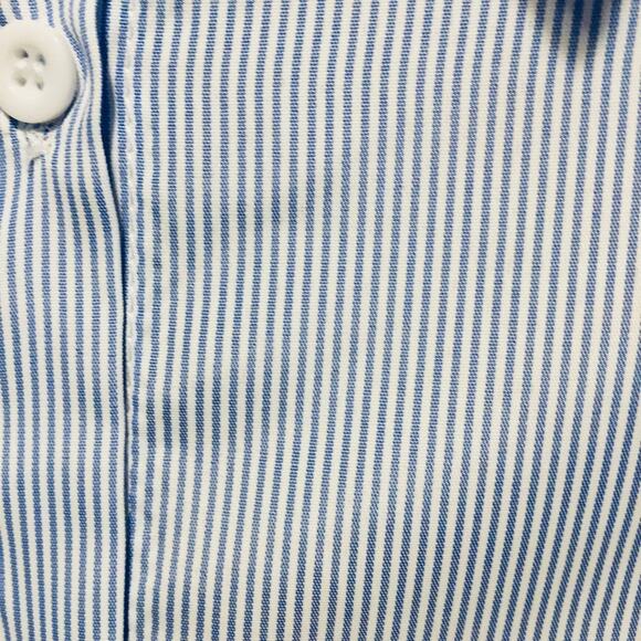 Women's Size 2XL  Blue White pin striped Blouse Polyester unbranded NWOT - Picture 9 of 11